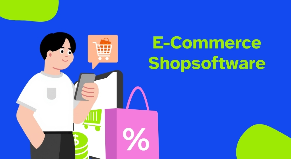 Mann schaut in OnlineShop