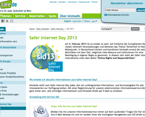 Safer Internet Day - www.klicksafe.de